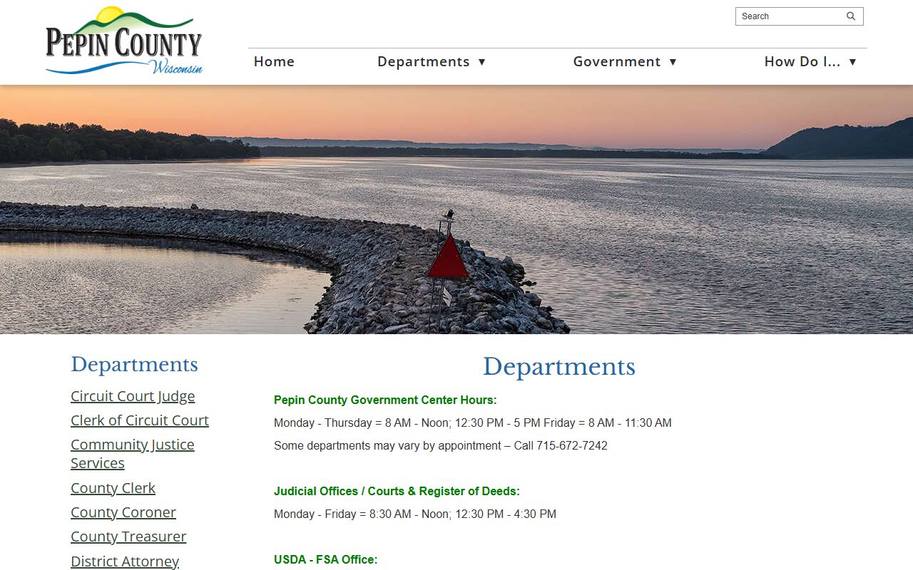 Pepin County divorce decree at the Clerk of Circuit Court office