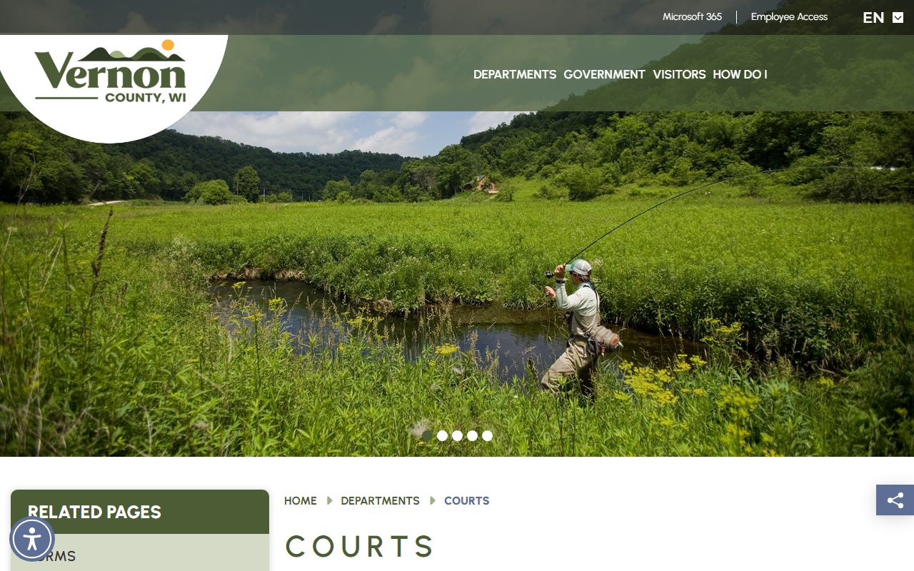 Vernon County divorce decree and county courts department