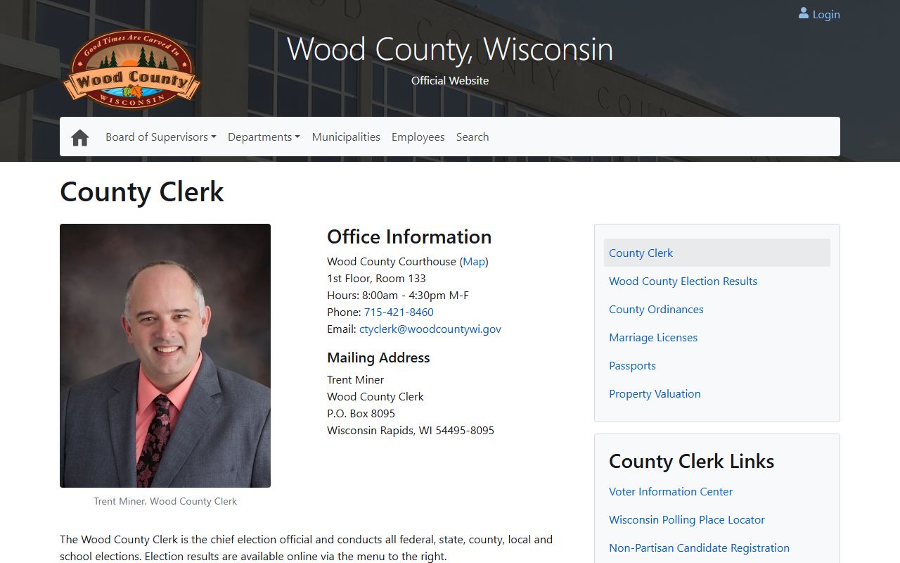 Wood County divorce decree at the alternate county clerk office